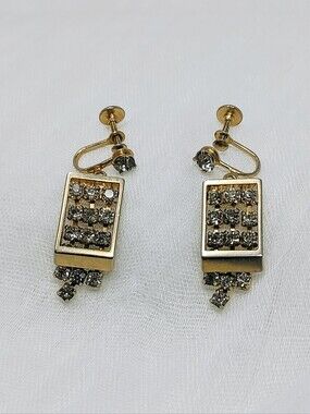 Gold-Tone Crystal Drop Screwback Earrings - Gold